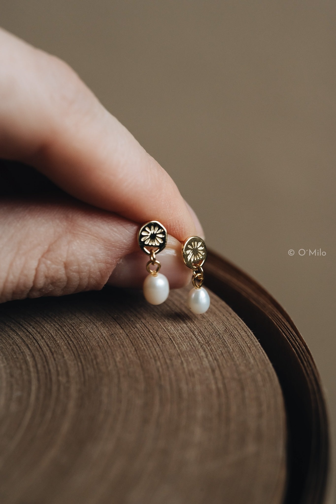 Baroque Pearl Studs. Perla