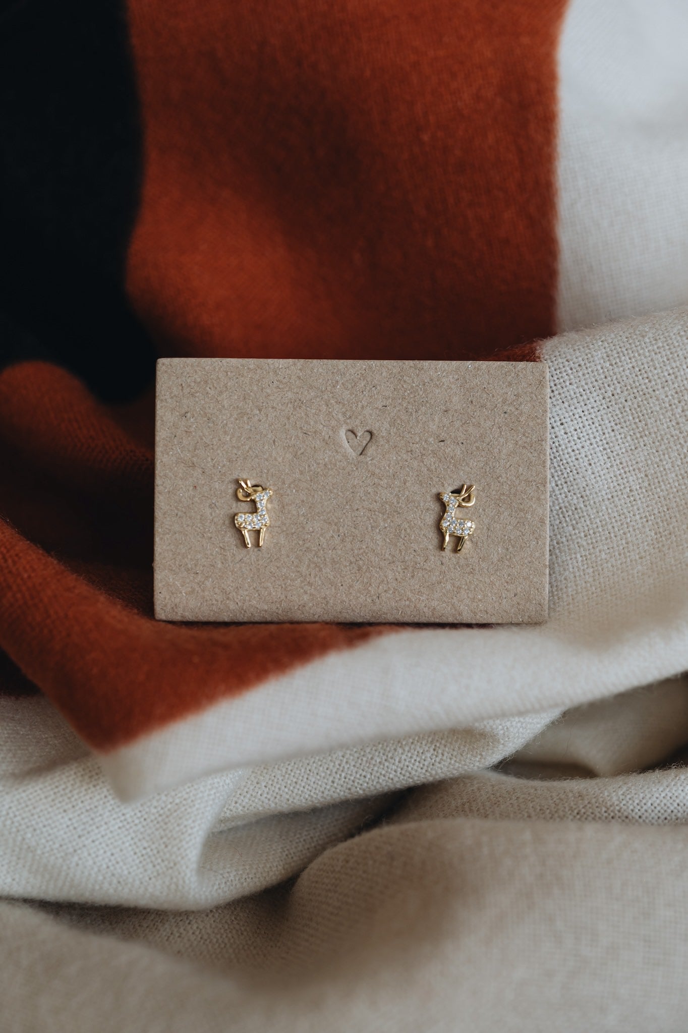 Sparkling Reindeer Earrings. Bambi