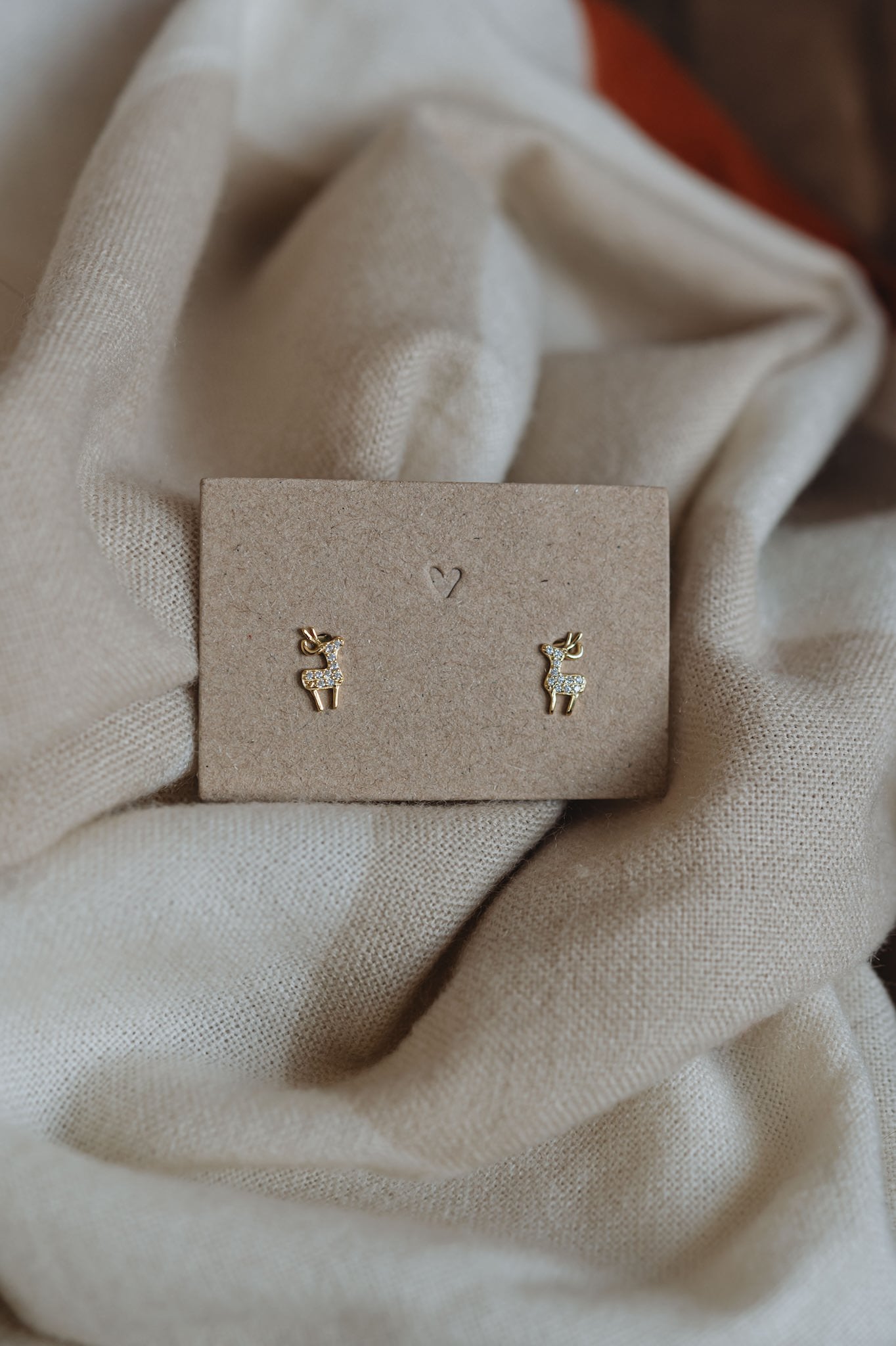 Sparkling Reindeer Earrings. Bambi