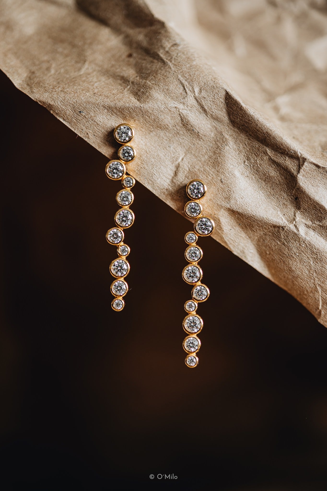 Cascading Crystal Earrings. Eleonora