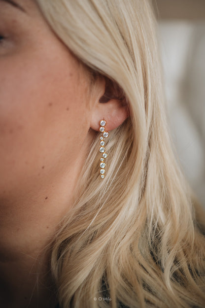 Cascading Crystal Earrings. Eleonora