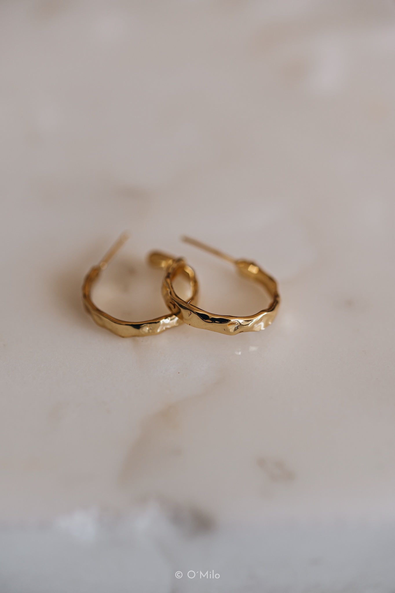 Golden Ripple Hoops. Odelia