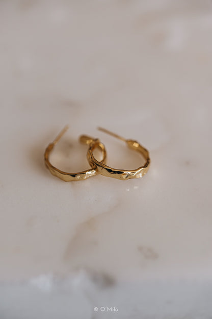 Golden Ripple Hoops. Odelia